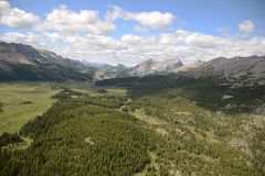 03 Citadel Peak, Golden Mountain, Nasswald Peak, Windy Ridge, Og Mountain, Cave Mountain From Helicopter Just After Taking Off From The Lake Magog Helipad.jpg